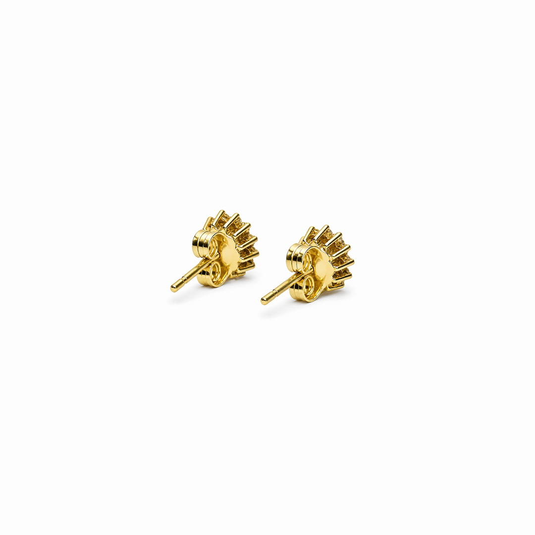 Aretes de zafiros azules en oro amarillo 18K