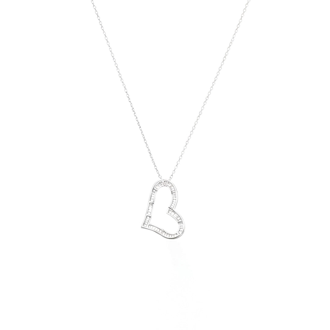 Collar de diamantes en oro blanco 18K