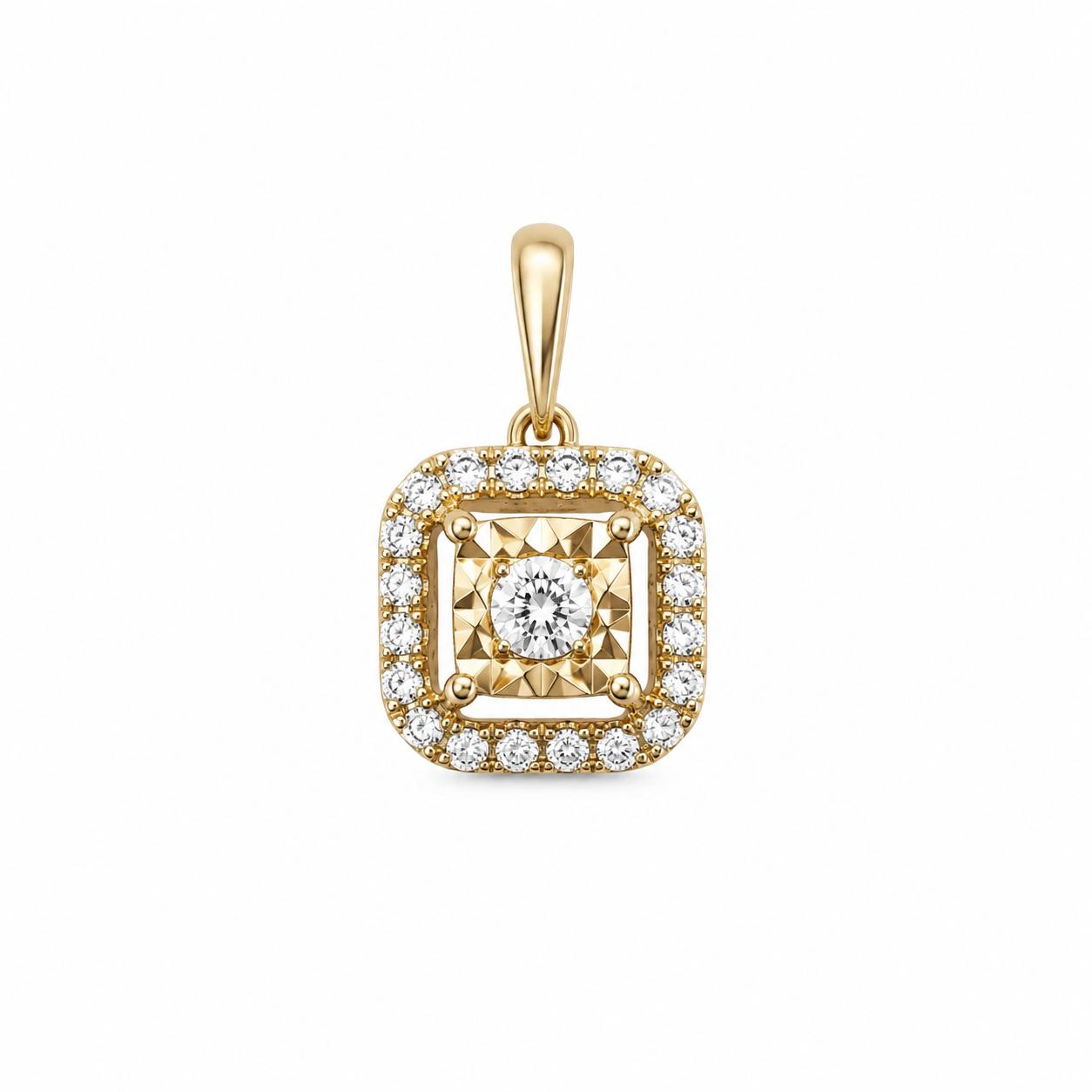 Dije de diamantes en oro amarillo 18K