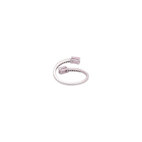 Anillo zafiro rosado en oro blanco 18K