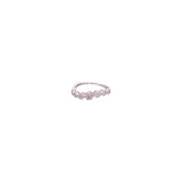 Anillo de diamantes en oro blanco 18K