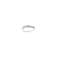 Anillo de diamantes en oro blanco 18K