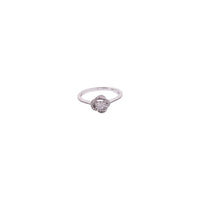 Anillo de diamantes en oro blanco 18K