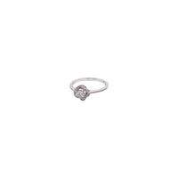 Anillo de diamantes en oro blanco 18K
