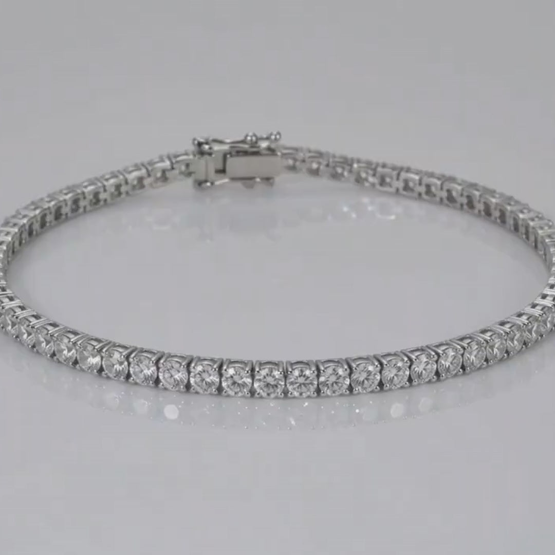 Tennis de diamantes en oro blanco 18K