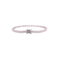 Pulsera de diamantes en oro blanco 18K