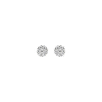Aretes de diamantes en oro blanco 18K