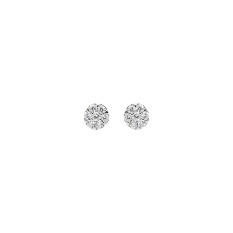 Aretes de diamantes en oro blanco 18K