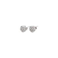 Aretes de diamantes en oro blanco 18K