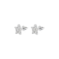 Aretes de diamantes en oro blanco 18K