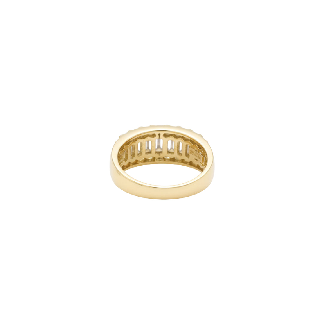 Anillo de diamantes en oro amarillo 18K