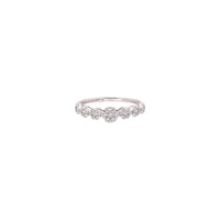 Anillo de diamantes en oro blanco 18K