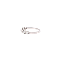 Anillo de diamantes en oro blanco 18K