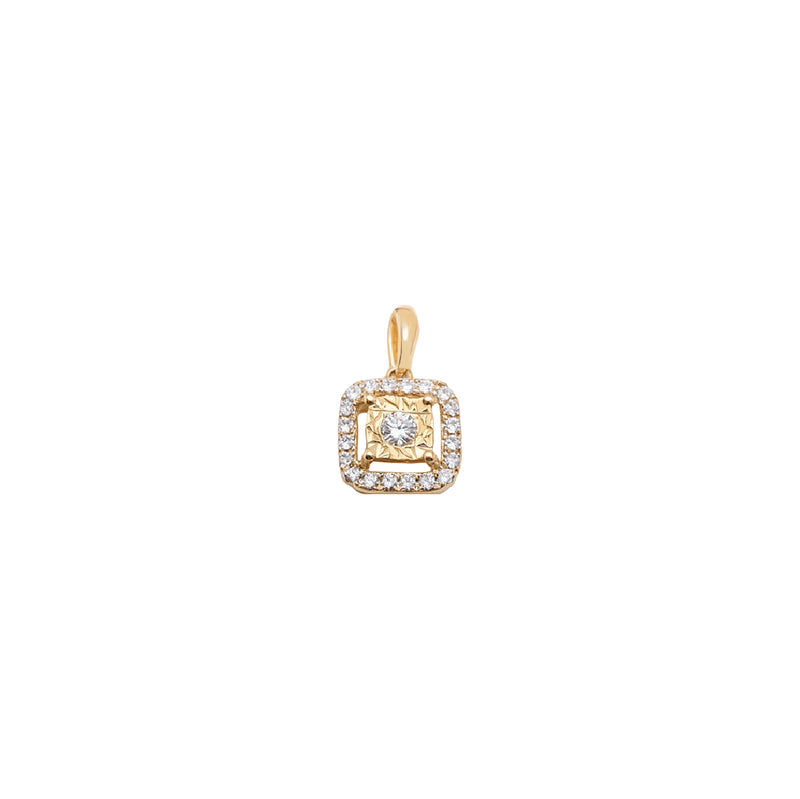 Dije de diamantes en oro amarillo 18K