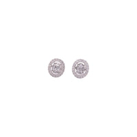 Aretes de diamantes en oro blanco 18K